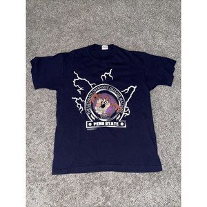 Vintage 90s Looney Tunes Taz Penn State Nittany Lions Blue Shirt XLarge RARE
